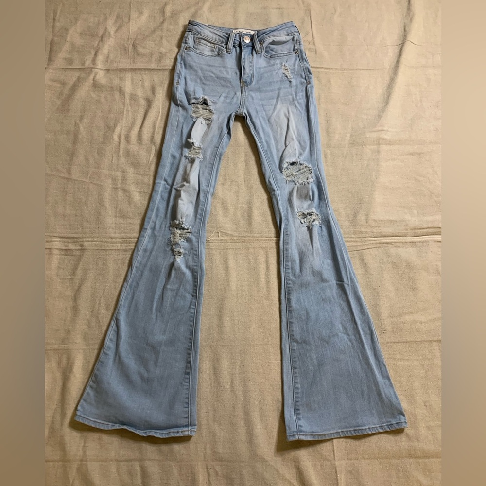 Almost Famous Ripped Flare Jeans